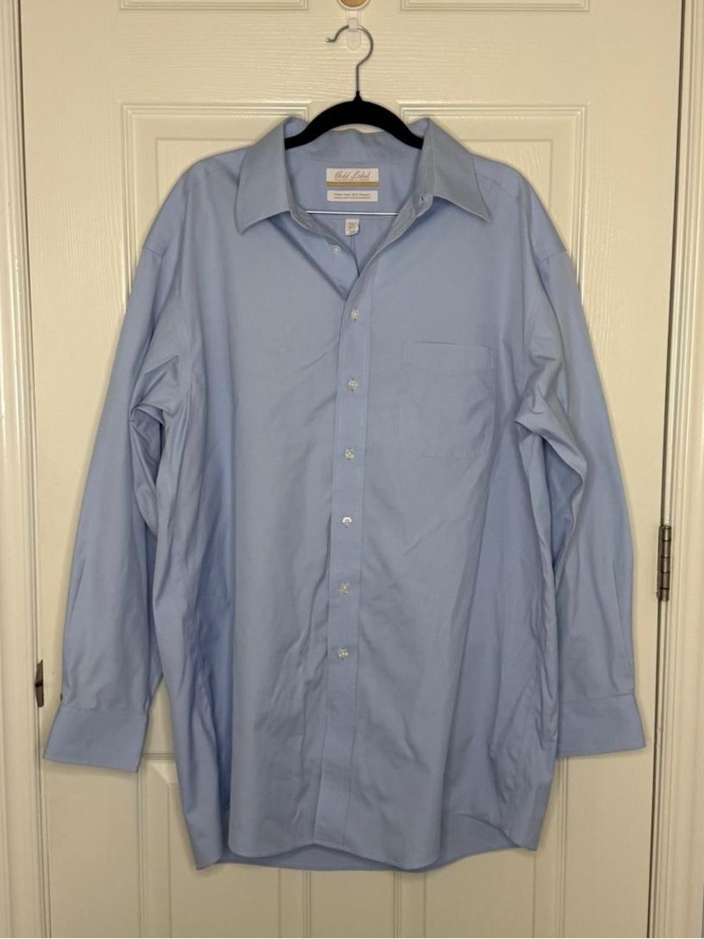 Roundtree & Yorke Gold Label light blue button up dress shirt 16.5/34 - classic